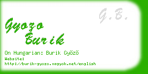 gyozo burik business card