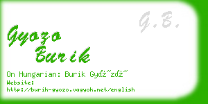 gyozo burik business card